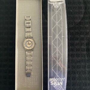 Swatch Silver Watch with Case